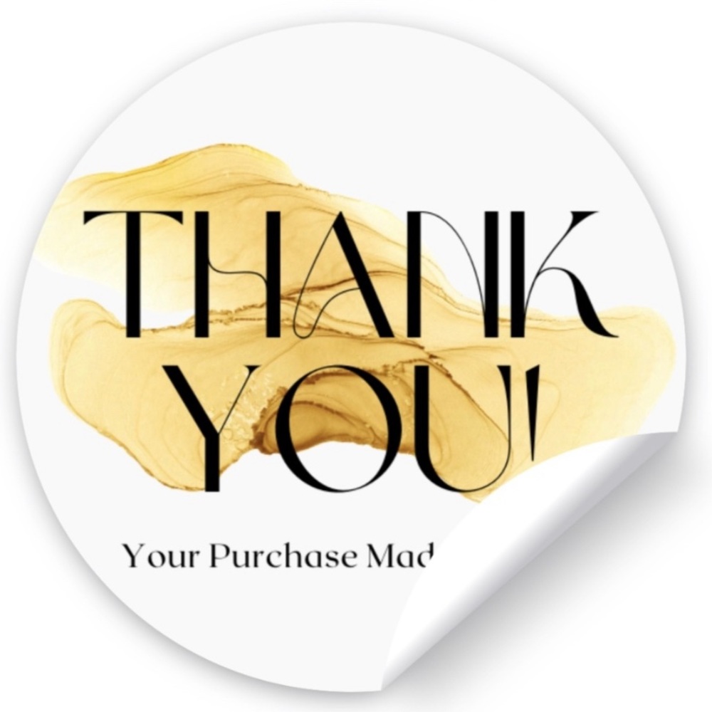 Minimalist Thank You Stickers